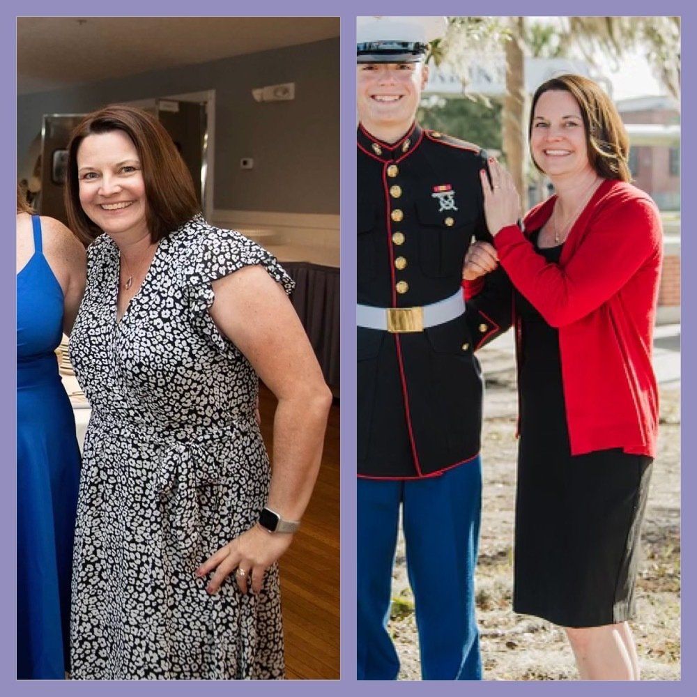 Weight loss before and after