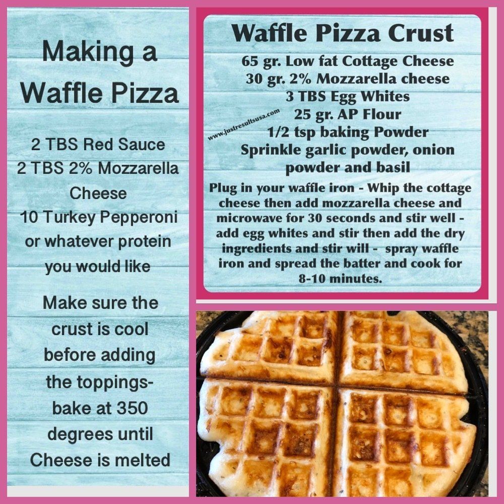 A recipe for making a waffle pizza crust