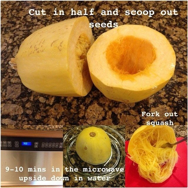 A squash is cut in half and scooped out seeds