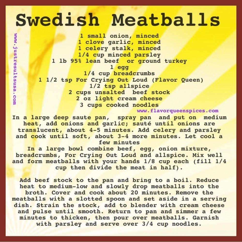 Swedish Meatballs recipe