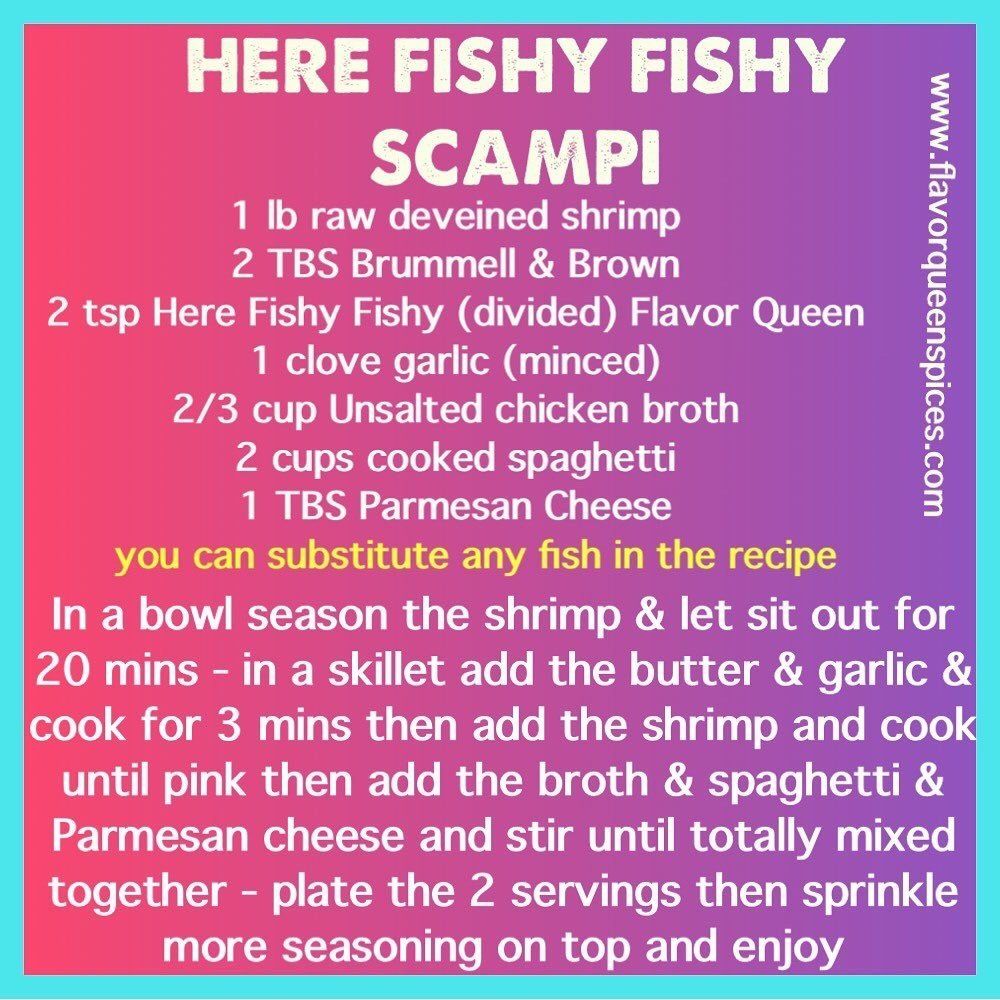 Here fishy fishy scampi recipe
