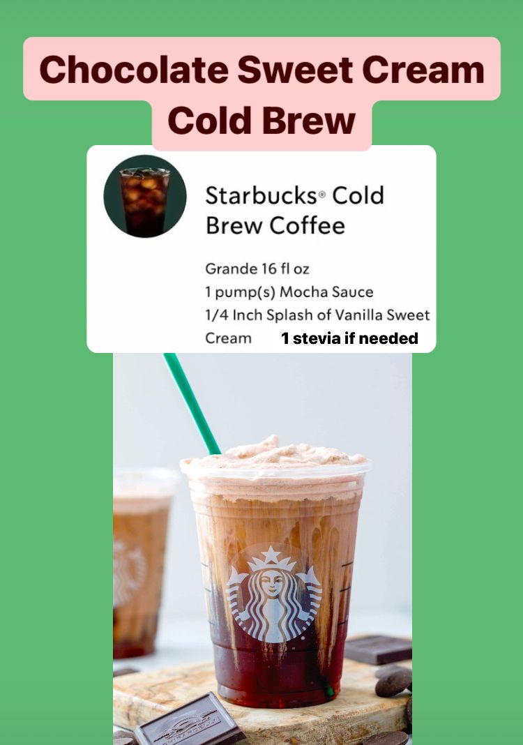 Chocolate sweet cream cold brew