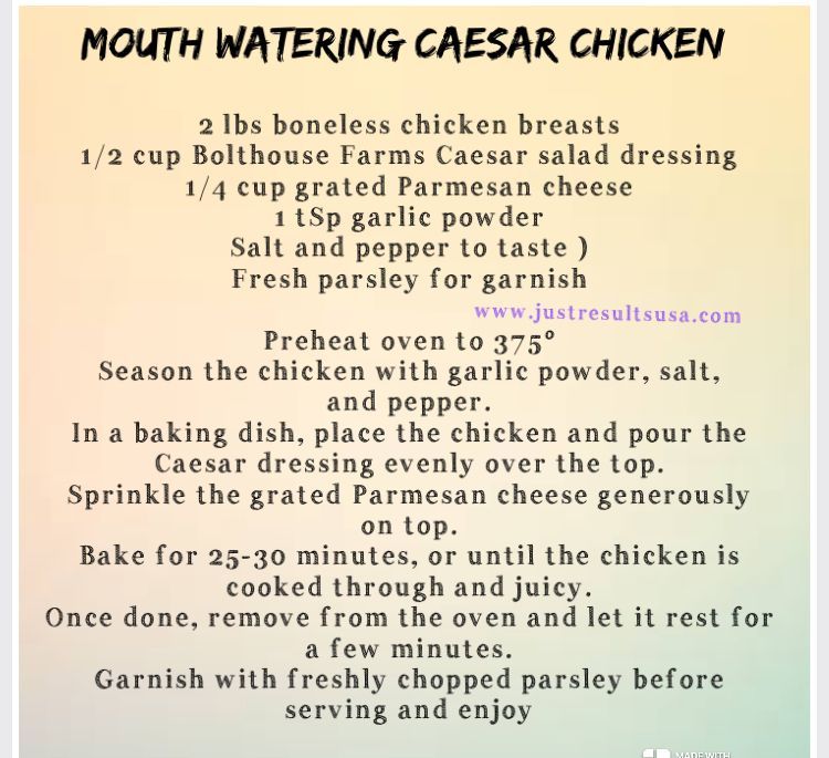 mouthwatering Caesar chicken