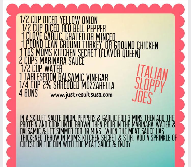 A recipe for Italian Sloppy Joes includes diced yellow onion