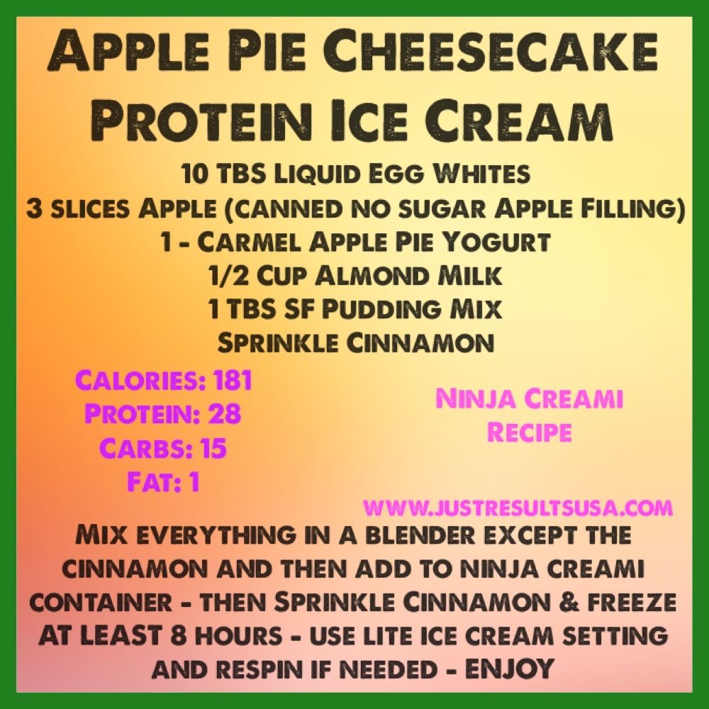 Apple Pie Cheesecake Protein Ice Cream Recipe