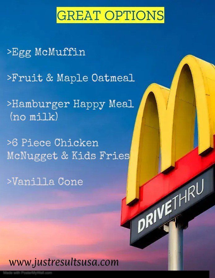 McDonald's dining out options
