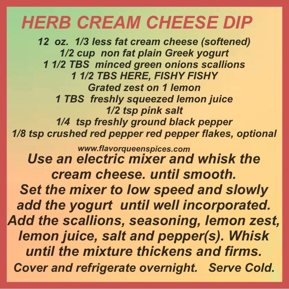 herb cream cheese dip
