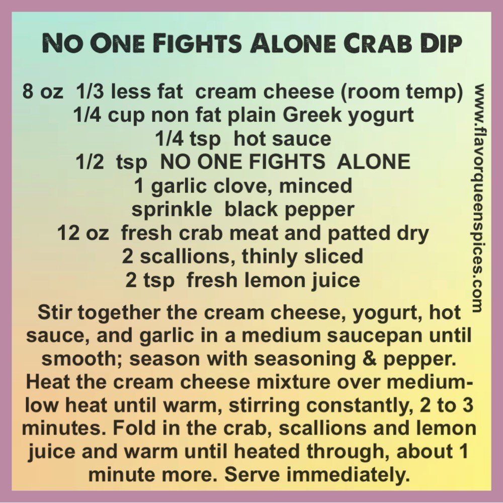 crab dip menu