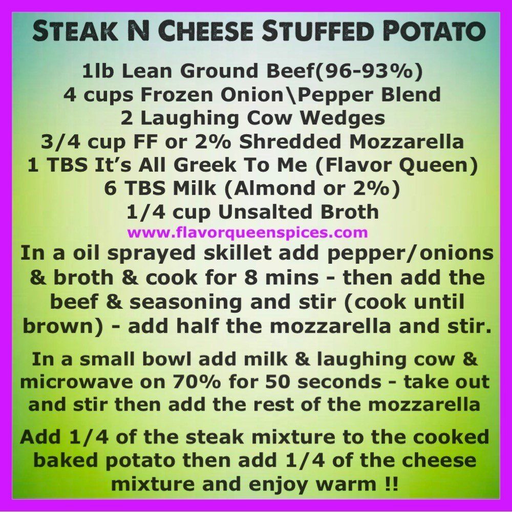Steak N Cheese Stuffed Potato recipe