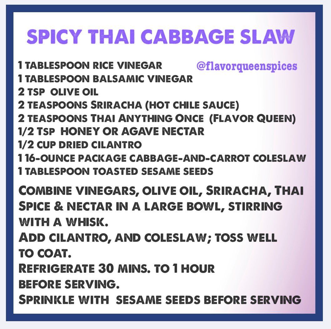 Spicy Thai Cabbage Slaw  recipe