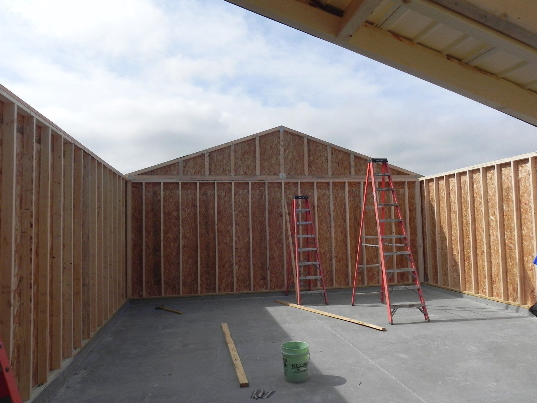 Custom-built garage construction