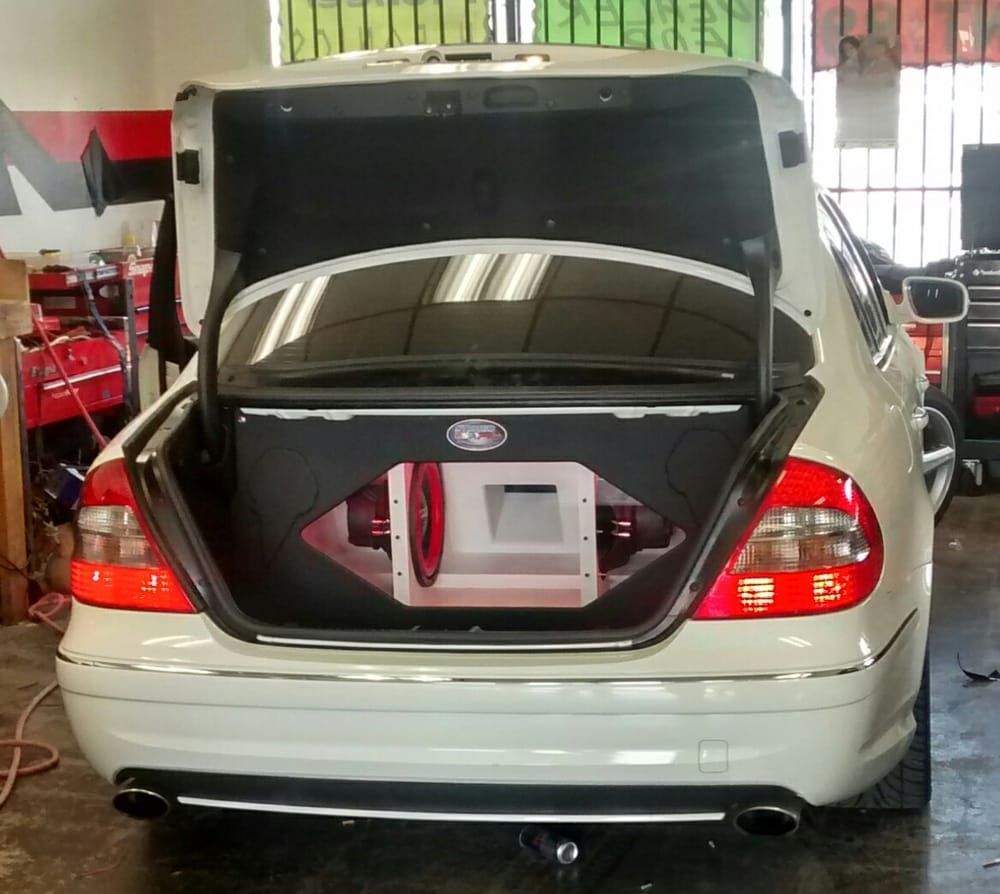 Subwoofer installed in a trunk