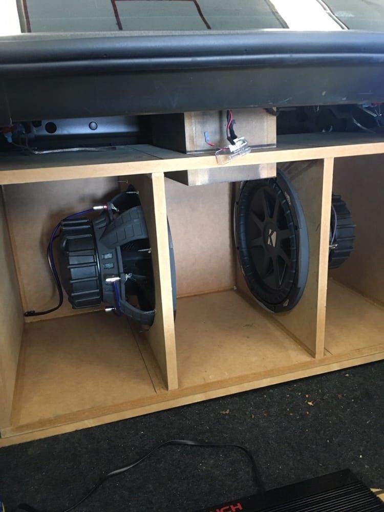 Custom ported boxes in a car