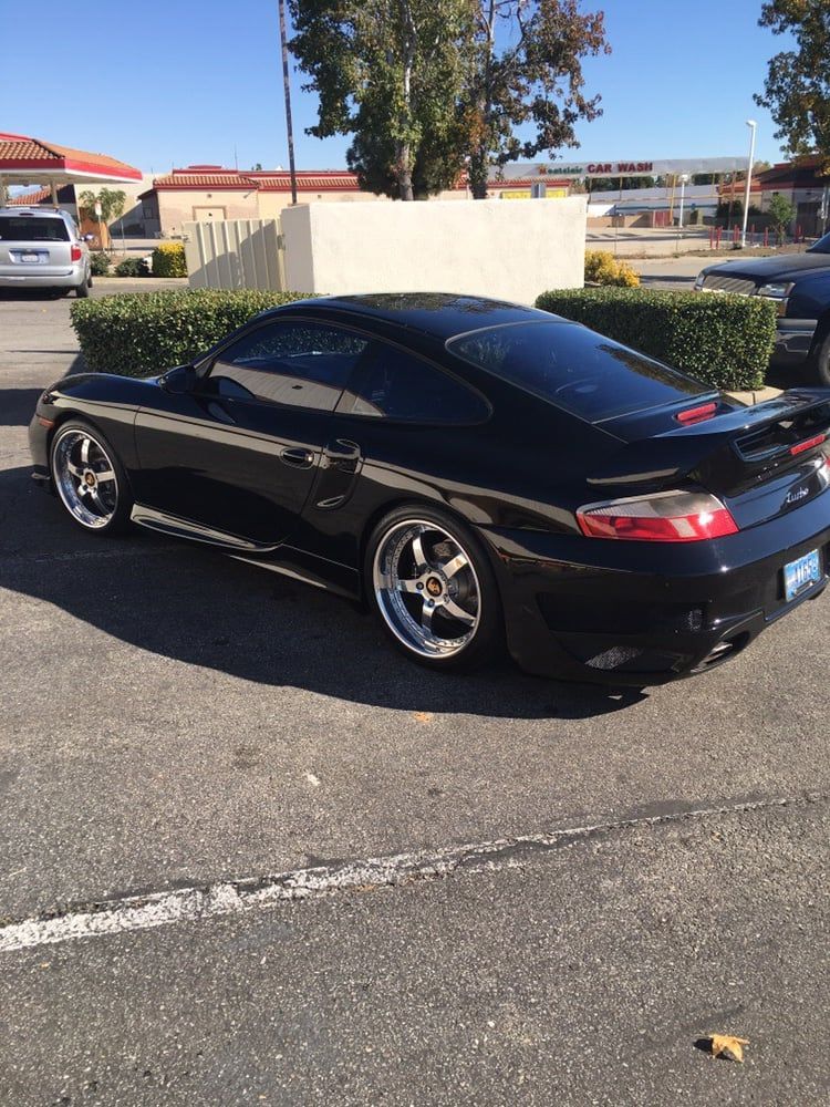 Porsche with custom HRE wheels