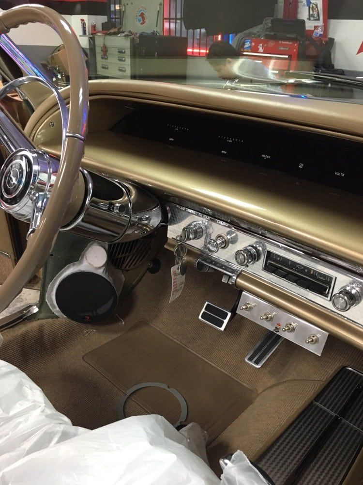 Focal kick panels in vintage car