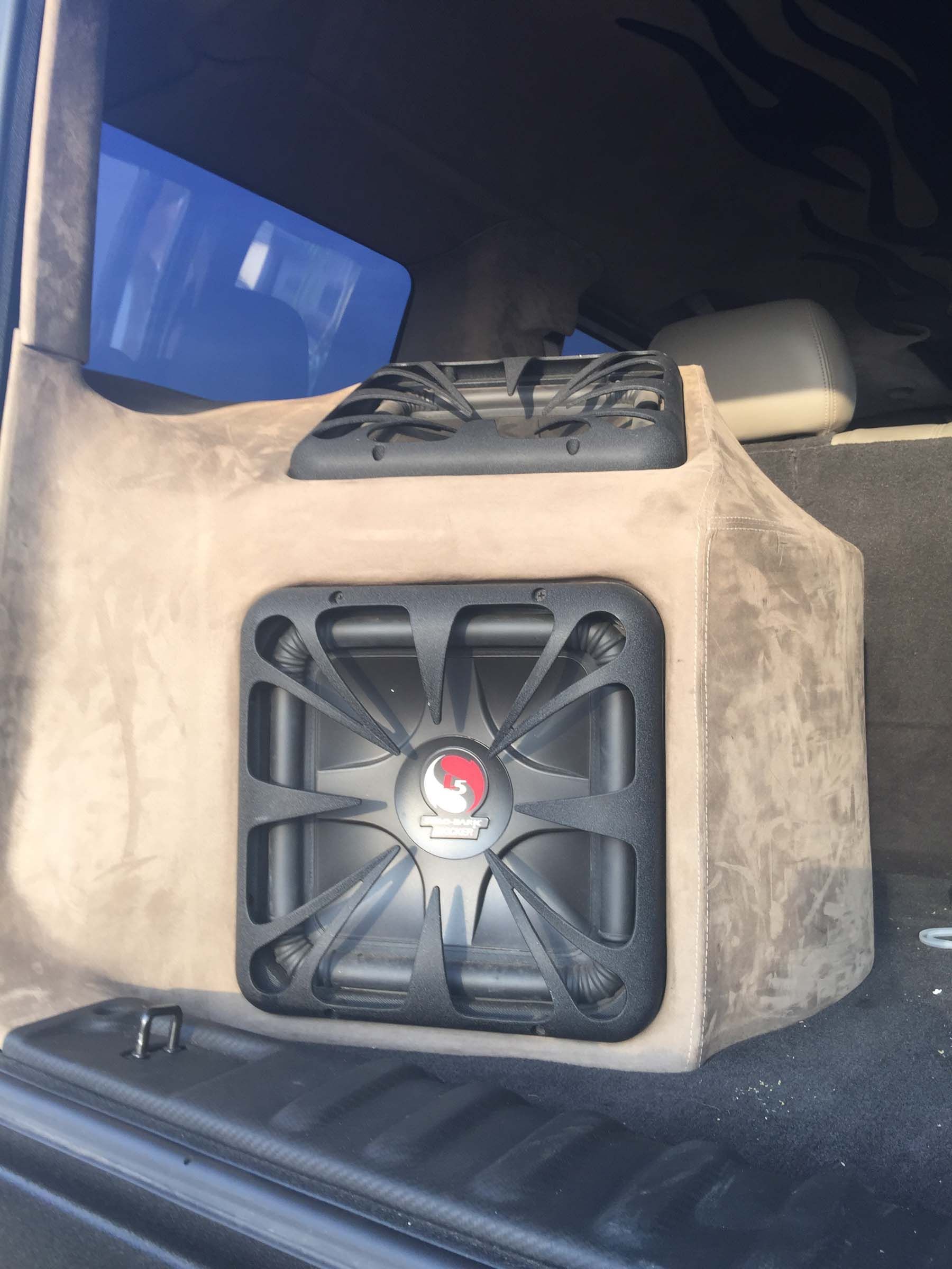 New speaker system installed in a car