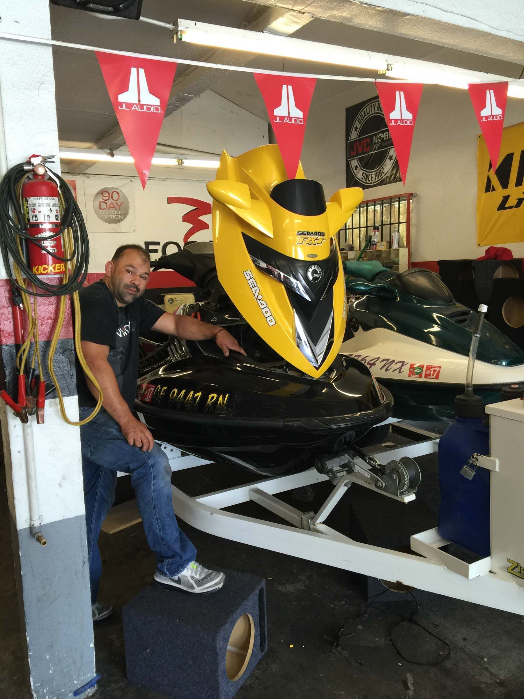 JL Audio installed on a jet ski