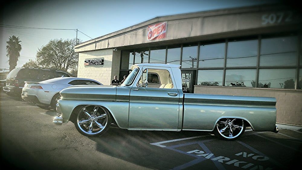 Vintage truck in a parking lot