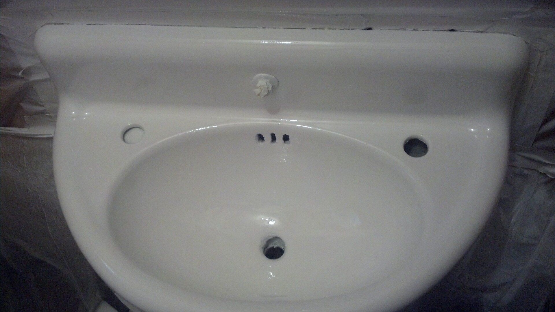 Sink refinishing after