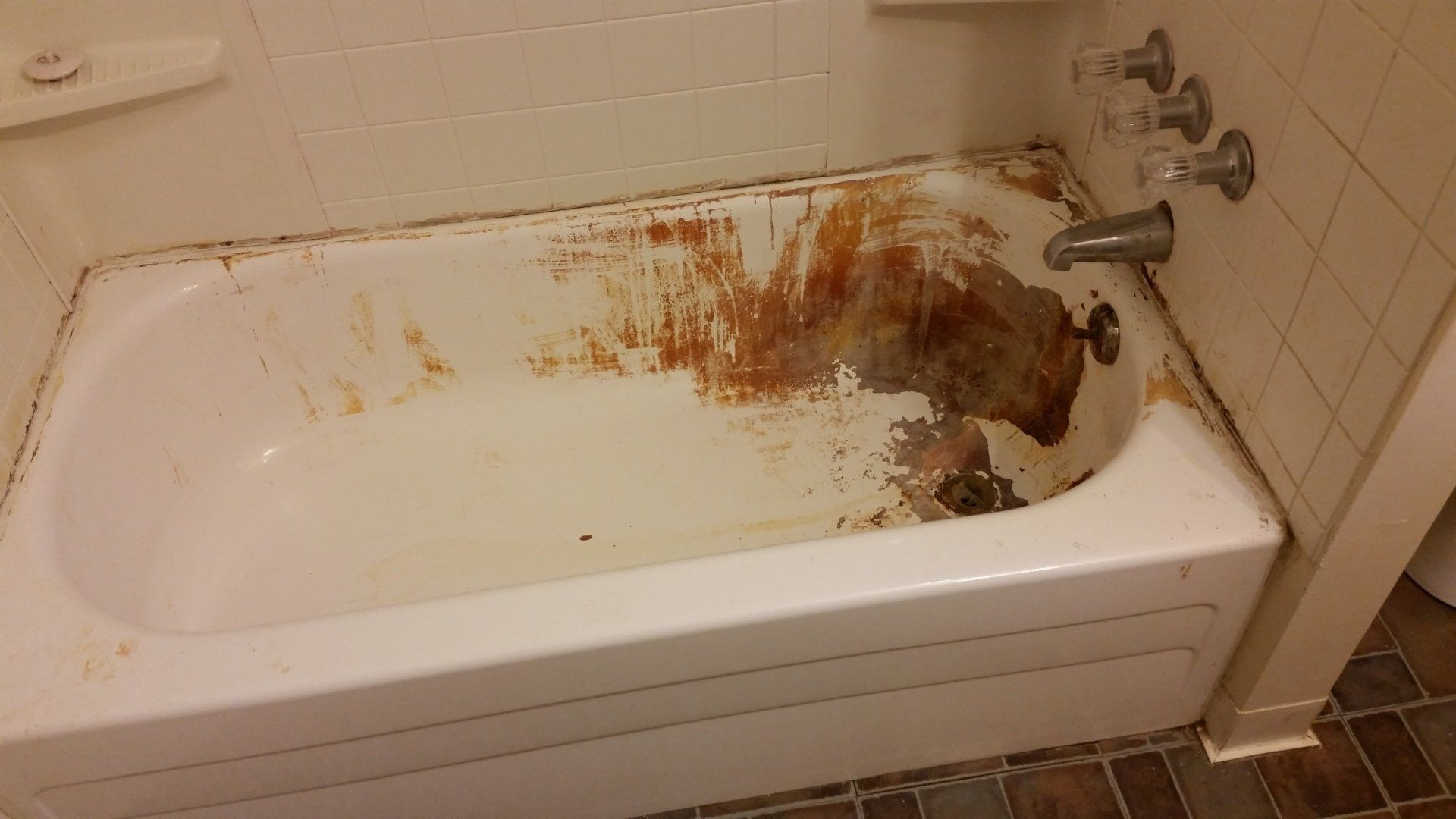 Tub refinishing before