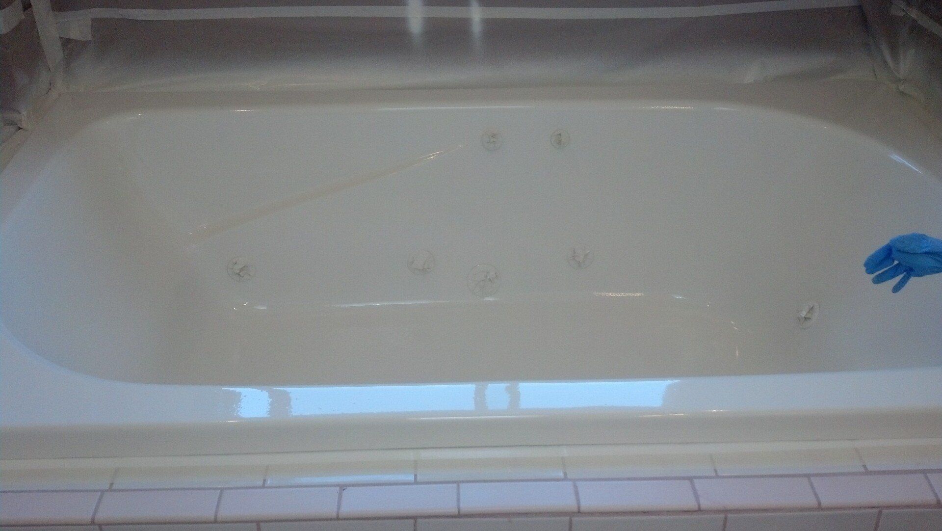 Tub refinishing after
