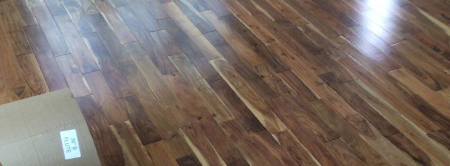Finished hardwood floor installation
