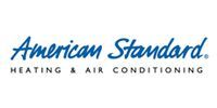 American Standard logo: Blue cursive text