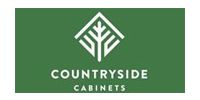 Countryside Cabinets logo. White stylized tree icon inside a diamond, over the words