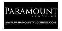 Paramount Flooring logo on a black background, with the company name and website address in white text.