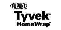 Logo for DuPont Tyvek HomeWrap. The text says