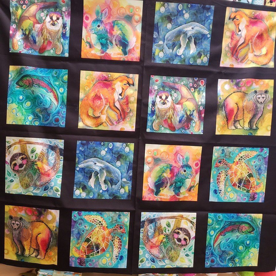 Colorful quilted fabric