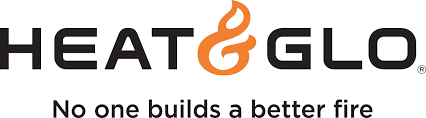 Heat & Glo logo with orange flame icon and tagline: