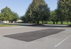 Parking lot  asphalt patching
