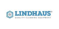 The Lindhaus logo: a blue, hexagonal icon with a star, followed by the blue text 