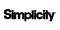 The black-and-white logo for Simplicity, featuring the brand name in a bold, sans-serif font.
