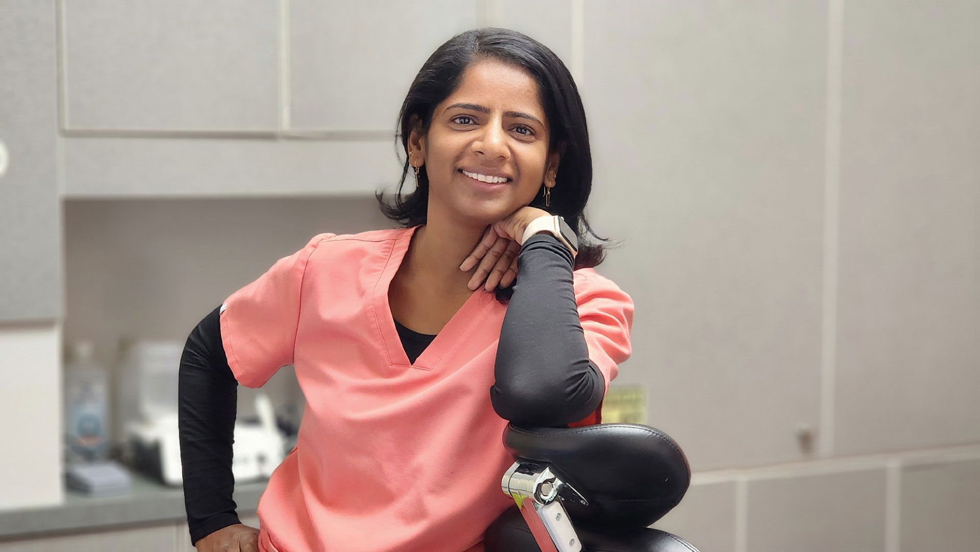 dentist with a beautiful smile