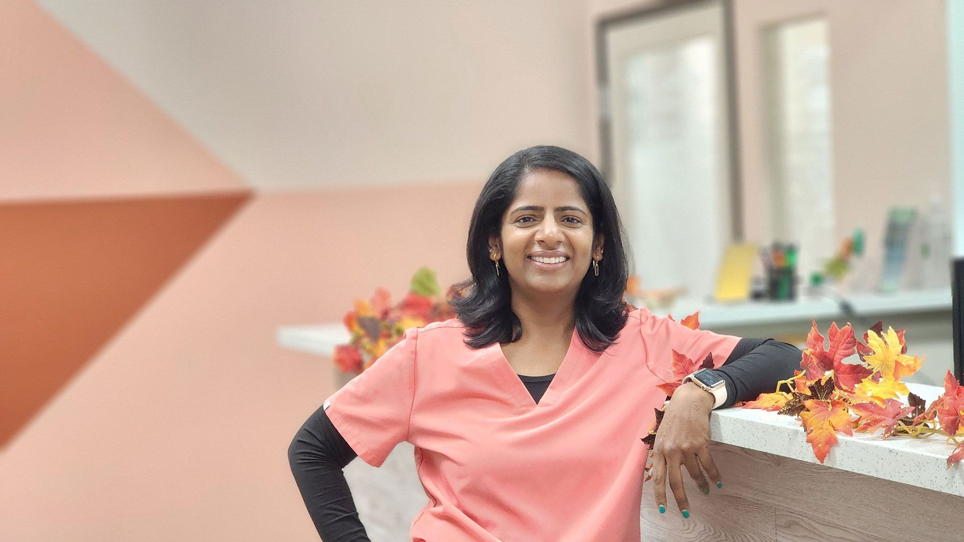 pretty smiling dentist