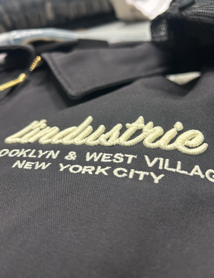 Black shirt with embroidered 