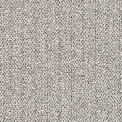 Herringbone pattern carpet in shades of gray.
