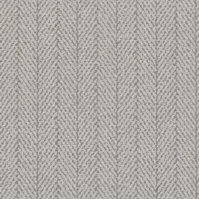 Gray herringbone textured carpet.