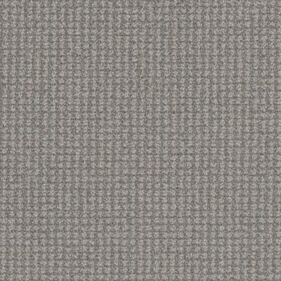 Gray speckled carpet.