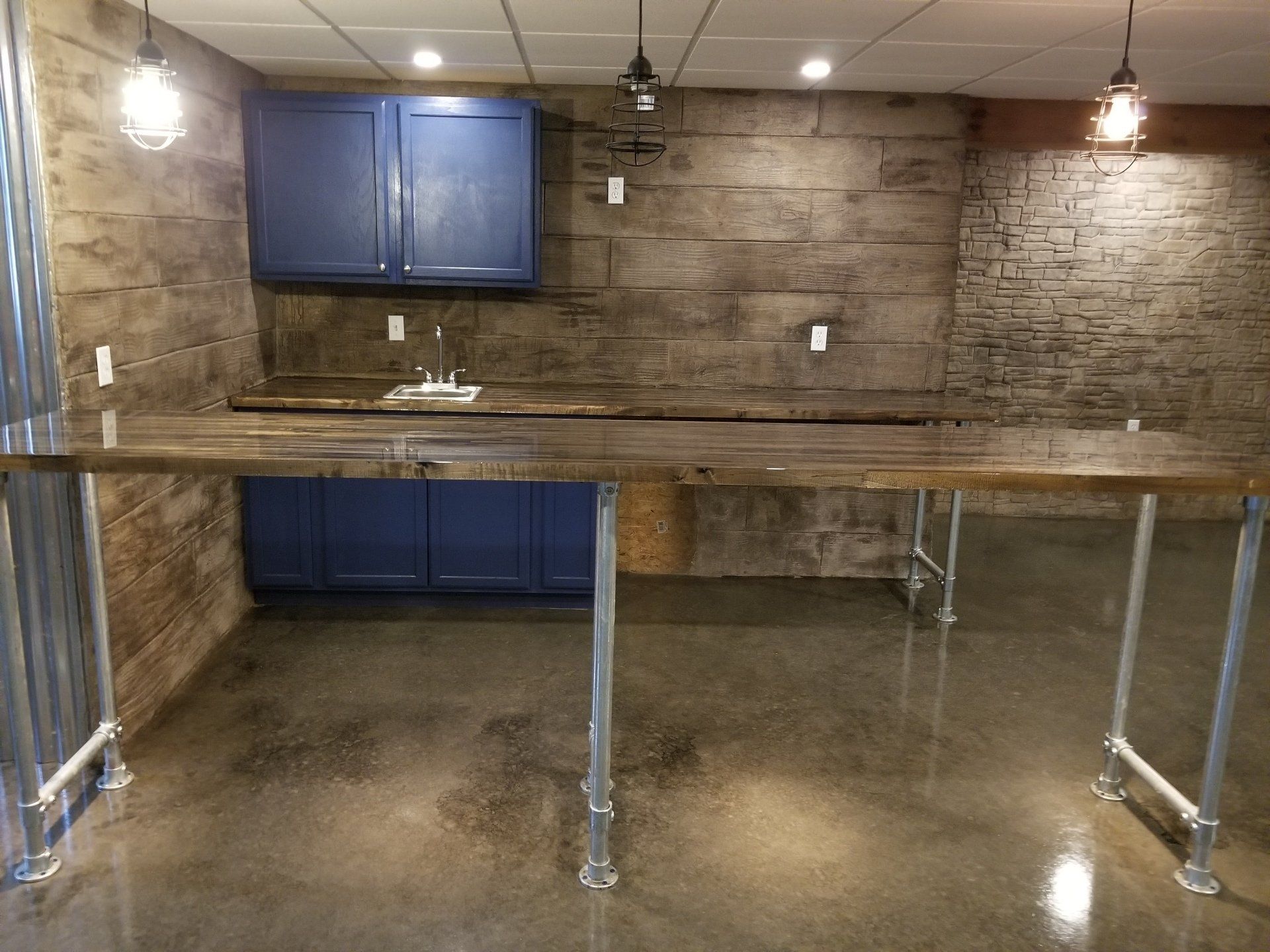 Stained concrete floor