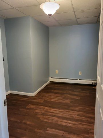 Wall with blue paint