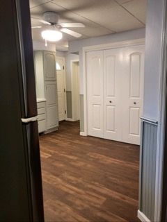 Room with white cabinets
