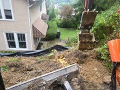 Soil outside a house