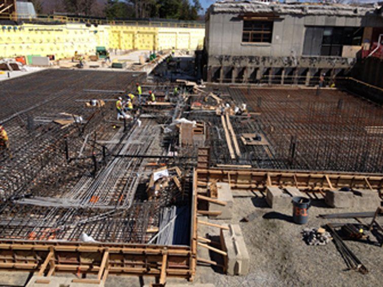 Electric cables on steel