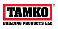 TAMKO Building Products LLC logo with black text inside a red rectangle.