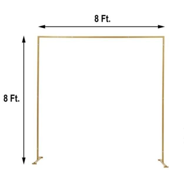 A picture of a gold frame with measurements on it.