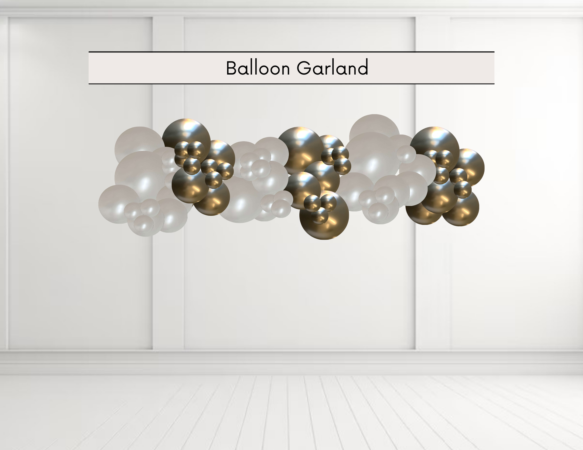A virtual design of balloon garland.