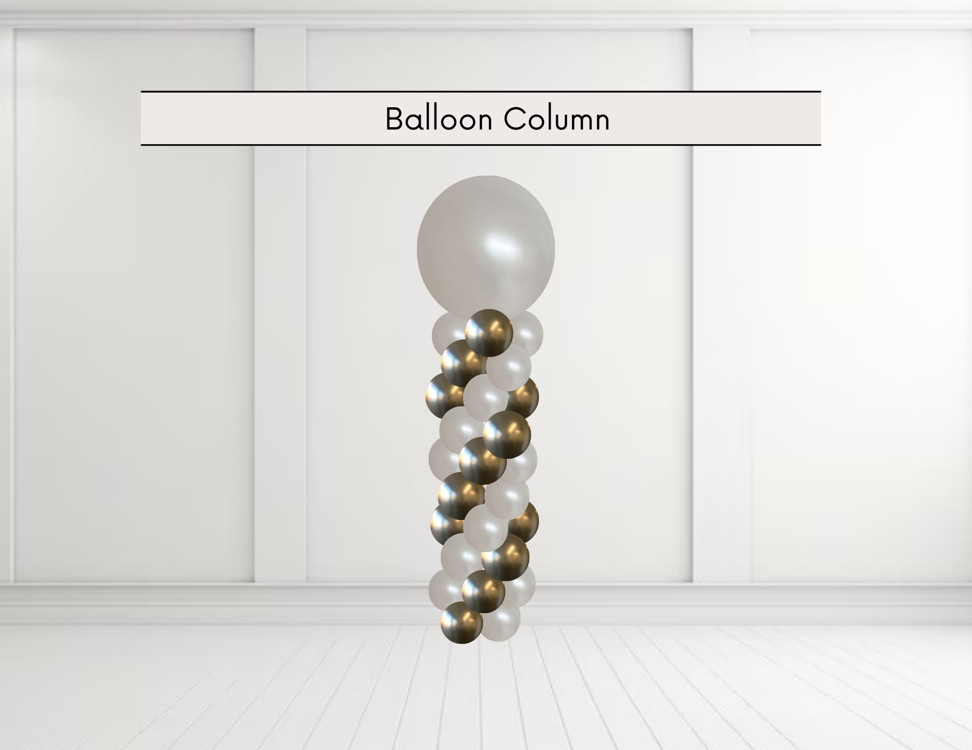 A virtual representation of a balloon column.